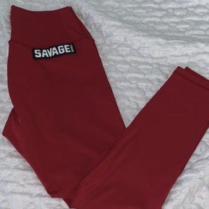 SAVAGE BARBELL HIGH WAIST LEGGINGS SZ S